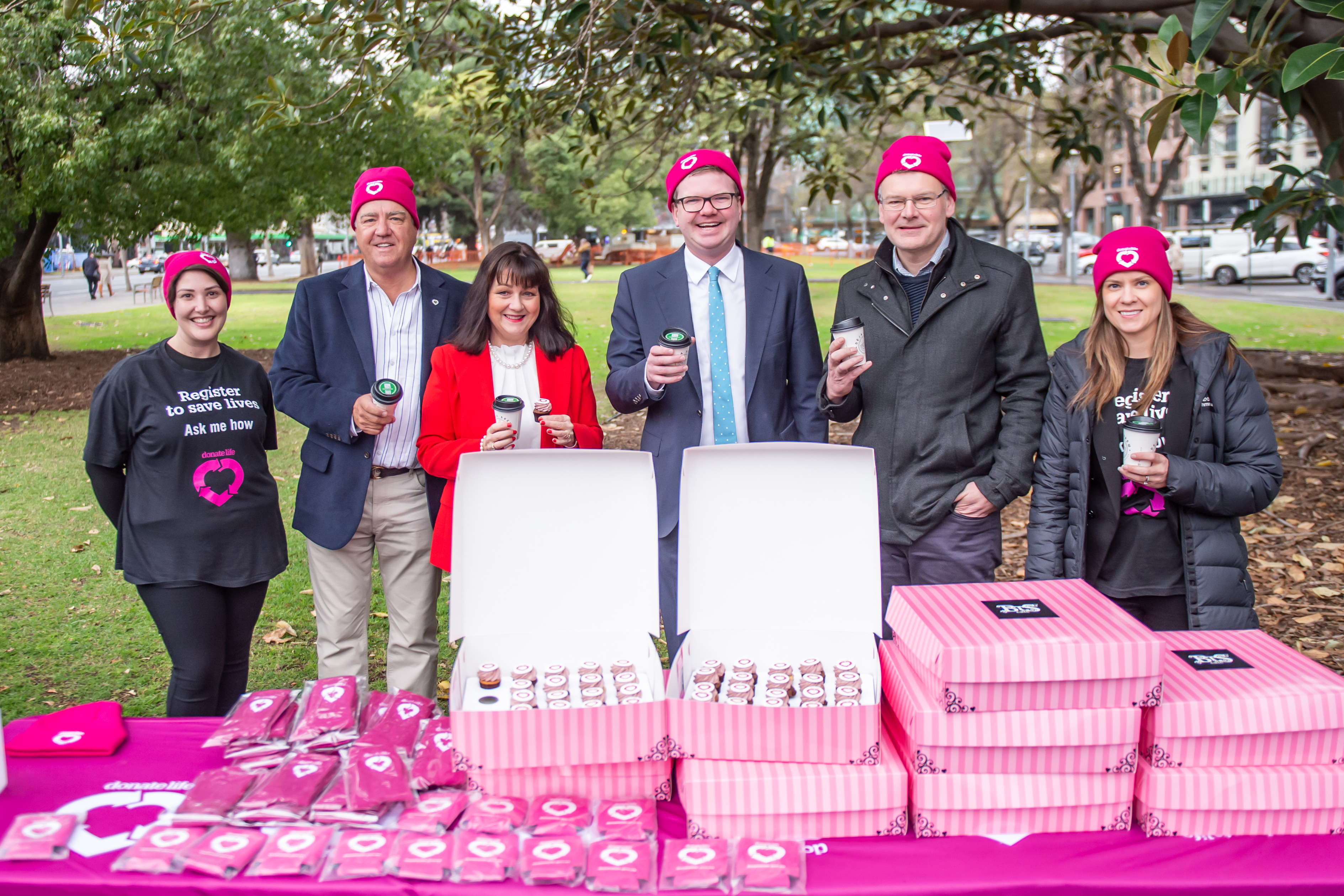 Alana Roscio, Oren Klemich, Professor Helen Marshall, the Hon. Chris Picton, Dr Stewart Moodie, and Dale Birrell. 