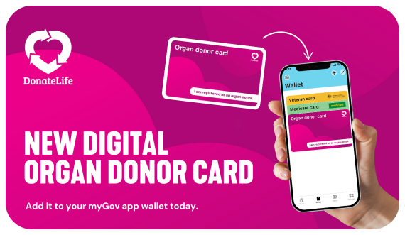 The organ donor card goes digital