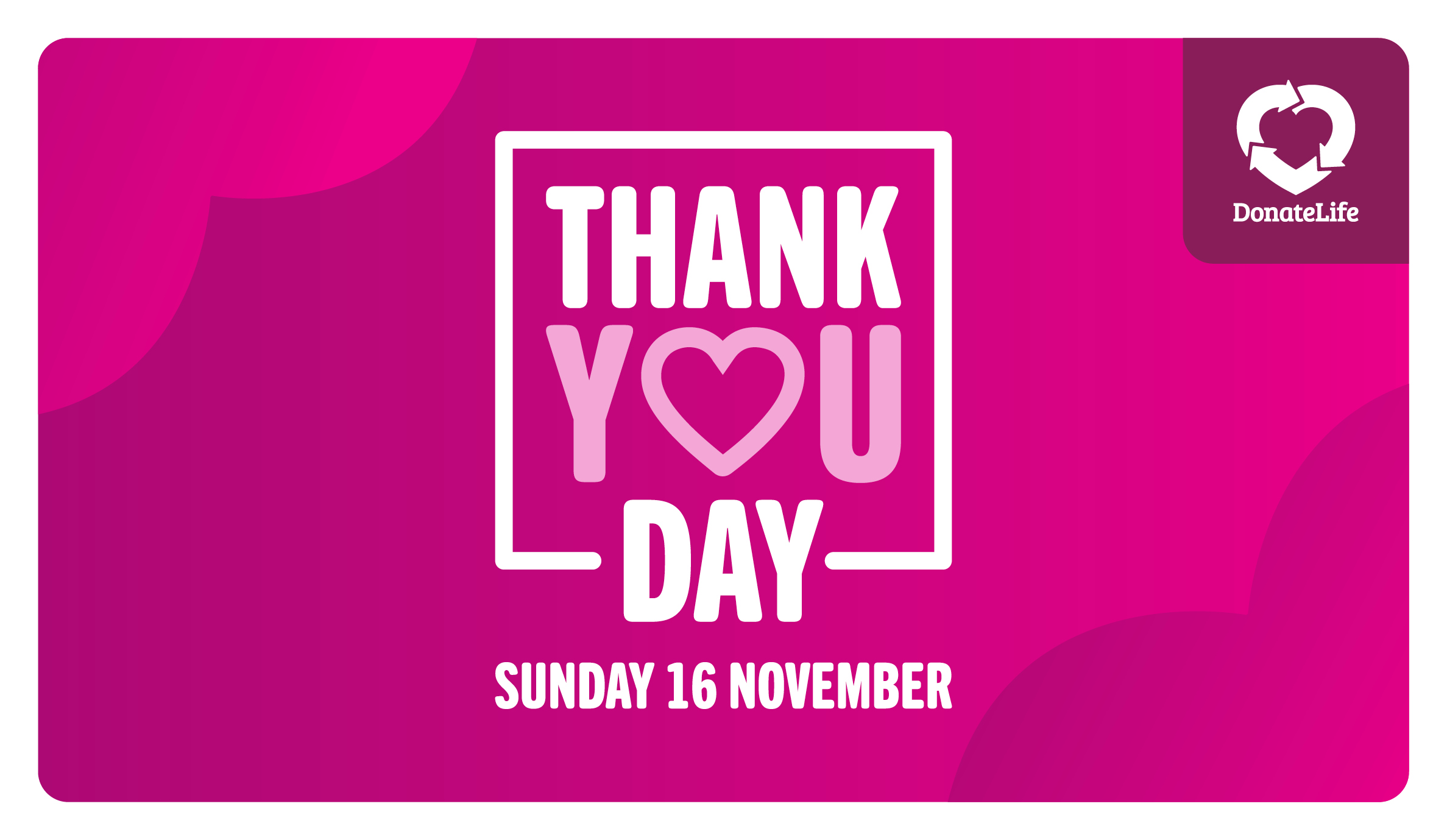 Show your thanks on Sunday 16 November