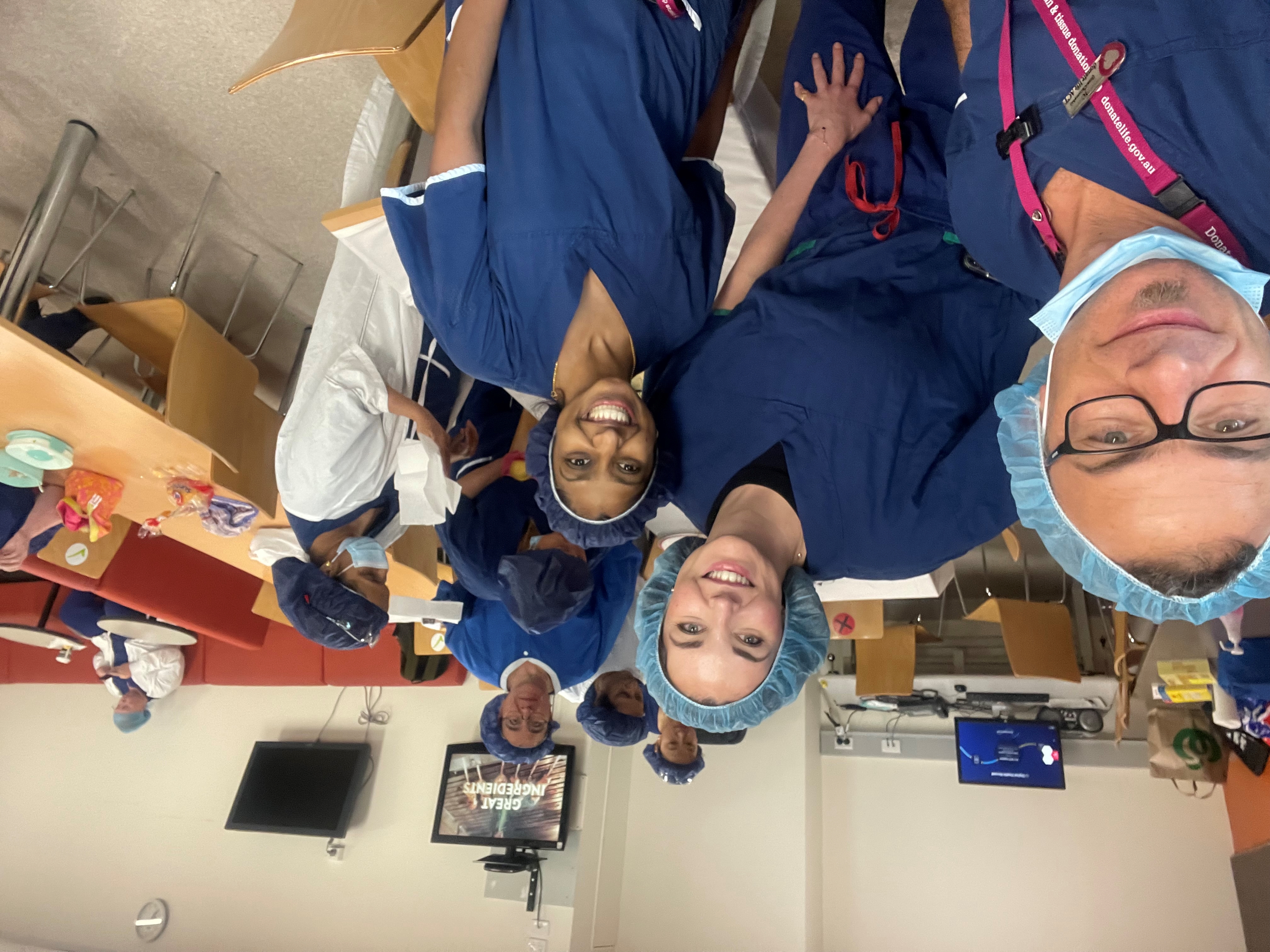 DonateLife ACT staff at The Canberra Hospital pausing for a break to enjoy Thank You Day cookies.