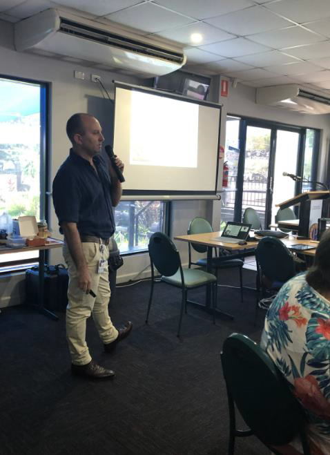 An organ donor’s father speaks at a Probus meeting in Darwin about his experience with organ donation.