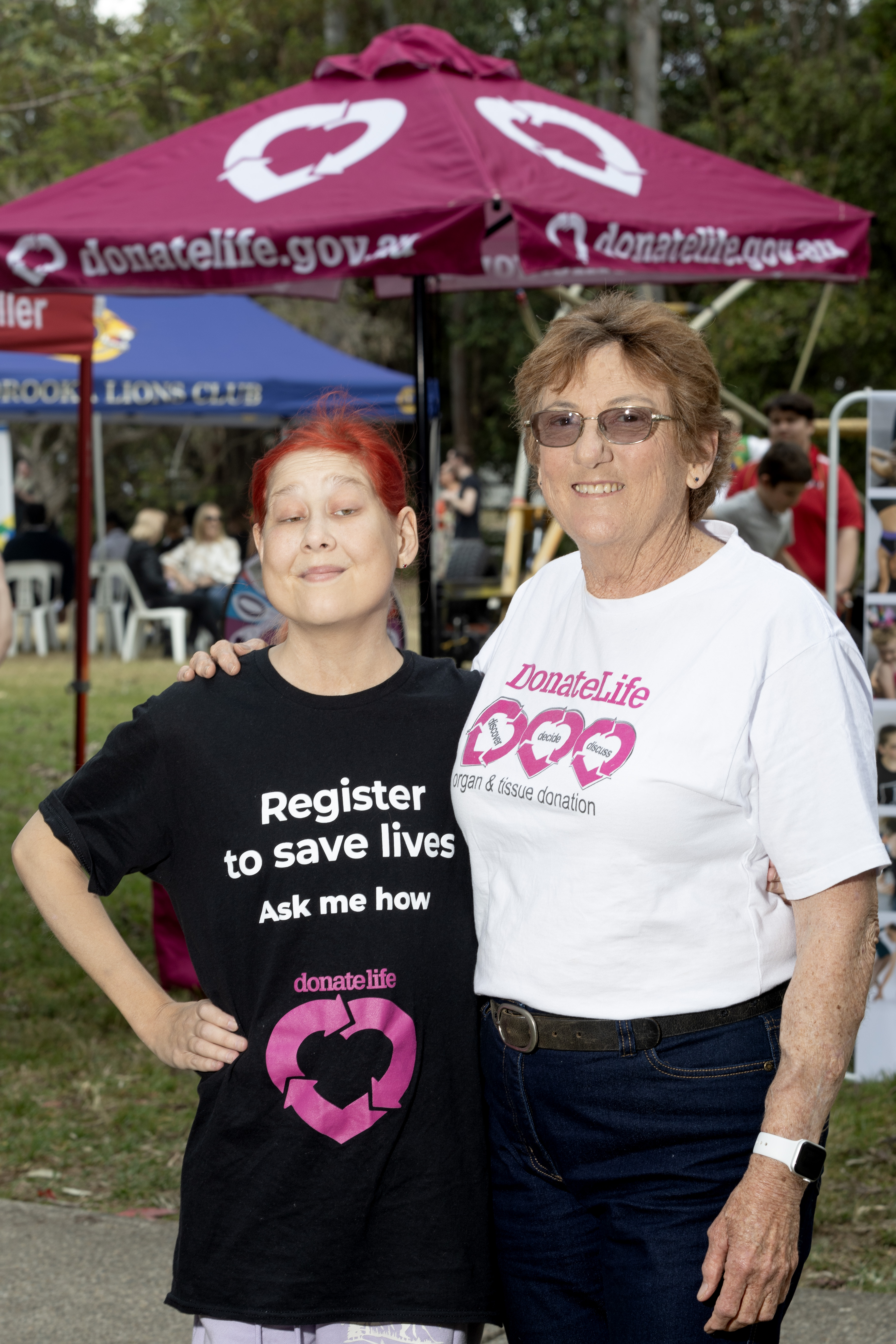 Volunteers Sophie and Mandy at the Moorooka Lions Family Fun Day in Brisbane.