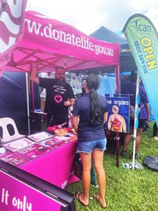 Photo of Anthony at the NAIDOC week stall