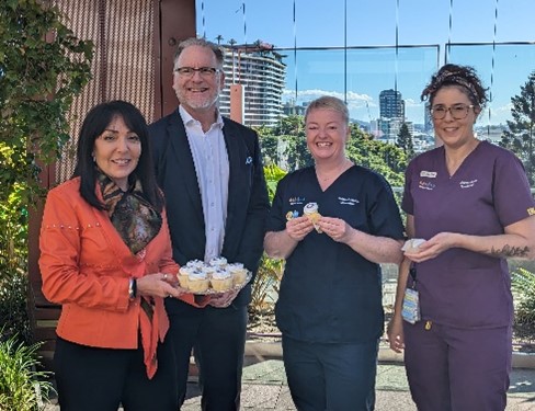 Photo at the DLW national launch with Tina and QLD Children’s Hospital staff.