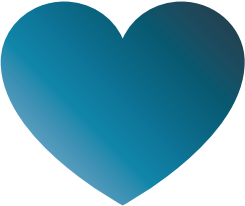 Dark teal coloured heart