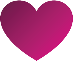 Magenta coloured heart
