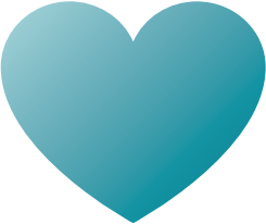 Light teal coloured heart