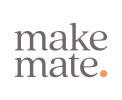 Grey text that says 'make mate' with an orange fullstop at the end.